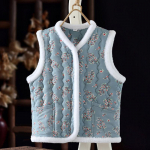 Moteri&scaron;ka moteri&scaron;ka medvilninė striukė su užtrauktuku su spauda rudeniui ir žiemai