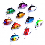 MUQZI sporto aksesuaras 10vnt 3cm 1,5g mini Crankbait Minnow Fish Fishing Bits Kietas masalas su kabliuku