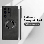 &bdquo;Samsung Galaxy S23 S22 S21 Ultra Magsafe Case&ldquo; belaidžio įkrovimo žiedo laikiklis Paprastos odos matinis magnetinis smūgiams atsparus dangtelis for Galaxy S21 juoda