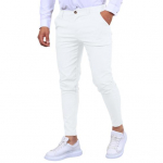 Vyri&scaron;kos kelnės Slim Fit Vidurio juosmens Vienspalvės Mink&scaron;tos Kvėpuojančios Ki&scaron;enės Verslo stiliaus Užtrauktukas Mygtukas Užsegamas Iki kulk&scaron;nies Vyri&scaron;kos Kelnės Pie&scaron;tukinės Kelnės XL balta