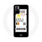 Coque Redmi Note 11 5G Billet d'avion Bruxelles Belgique