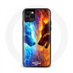 Coque iphone 12 mini good vs evil wolf