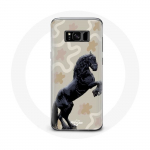 Coque pour Samsung Galaxy S8 Frison Noir Race de cheval
