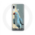 Coque pour samsung galaxy A40 Perruches perroquets Bleu
