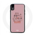 Coque pour Iphone XS Max Elite Saison 5 Affiche personnages Fanart Logo