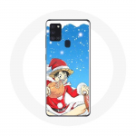 Coque pour Samsung Galaxy A21s Anime One Piece Luffy Le jour de No&euml;l 2023