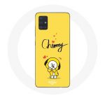Coque pour Samsung Galaxy A51 5G BTS Bangtan Gar&ccedil;ons BT21 Chimmy Jimin Fond Jaune