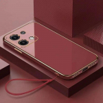 Skirtas Xiaomi Redmi Note 13 dėklui Redmi Note 13 Pro Plus Cover Note 13 PRO + prabangus kvadratinis telefono dėklas, atsparus smūgiams galinis dangtelis Redmi Note 13 Pro 4G&Case & Strap