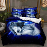 3D gyvūnų patalynės komplektas berniukų paauglių kambario mink&scaron;tas pūkinis antklodės užvalkalas AU140 * 210 viso dydžio lovos užvalkalas, vienvietis/dvigubas Wolf Print antklodės DE 135x200cm