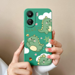 Skirtas &bdquo;Xiaomi Redmi Note 13 Pro 13R 13C K60 Ultra K70 Pro K70E&ldquo; dėklui mielam dinozaurui, auk&scaron;tos kokybės matiniam skysto silikono galinio dangtelio apsauginiam korpuso buferiams Redmi Note 13 Pro+ 5G