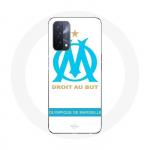 Coque Oppo A93 5G logo om olympique de marseille blanc Fond - Maniacase balta