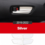 Nerūdijančio plieno automobilio stiliaus vidinių durų rankenų dubenėlių dangteliai apdailos priedai Toyota Corolla 2022 E210 12-os kartos sidabras