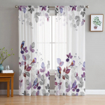 Lapų Amerikieti&scaron;ko Kaimo Stiliaus &Scaron;arkos Plonos Užuolaidos Svetainės Miegamojo Voile Langų Užuolaida Balkono Virtuvės Tiulio Užuolaidos 135W x 114H(cm)