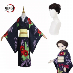 Anime Komiksas Demon Slayer Kimetsu no Yaiba Cosplay Kostiumas Tamayo Kimono Cosplay Kostiumai L-(Costume+Wig)