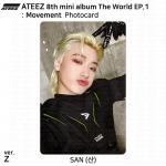 ATEEZ 8-asis mini albumas The World EP.1 : Judėjimas Oficiali asmens tapatybės kortelė Fotokortelė KPOP San - Z #01