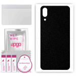 apgo Protective Skin Sticker for the back compatible with Umidigi One Max, Wrap Film, Foil, Vinyl - Pattern Matte Black