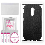 apgo Protective Skin Sticker for the back+sides compatible with Realme X2 Pro, Full Wrap Film, Foil, Vinyl - Pattern Black Honeycomb
