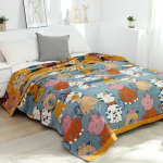 Nauja &Scaron;iaurės &scaron;alių laisvalaikio antklodė ir užvalkalai Vasarinė mink&scaron;ta oro kondicionavimo antklodė Medvilninė marlės sofos rank&scaron;luostis Boho lovatiesė King Size 150x200cm