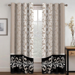 Auk&scaron;tos kokybės prabangus prekės ženklo juodo ra&scaron;to 3D spausdintas storas &scaron;e&scaron;ėlių užuolaidos miegamasis Svetainė Vie&scaron;bučio langas 2 vnt. nemokami kabliukai W120H270(CM)x2&Hook