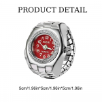 Vintažinis pankroko stiliaus laikrodis ant pir&scaron;to, mini, su elastiniu dirželiu, lydinio laikrodžiai, poriniai žiedai, papuo&scaron;alas, laikrodis, retro, romėni&scaron;kas, kvarcinis laikrodis-žiedas type 1