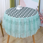 Vandeniui atsparios apvalios staltiesės valgomojo, arbatos stalui, vie&scaron;bučio, namų ūkio, daugiafunkcis dulkių uždangalas, stalo dekoracija vestuvių vakarėliui L130 x H40cm 1pcs