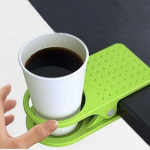 Support &agrave; verre pour table pince g&eacute;ante noir