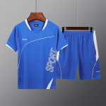 Sportinis kostiumas vyri&scaron;kas vasarinis laisvas dviejų dalių &scaron;ortai trumpomis rankovėmis apvalia kaklą bėgimo kostiumas Plonas krep&scaron;inio fitneso drabužiai treniruočių kostiumas M žalia