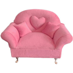 1/6 sofos mergaitėms ir moterims papuo&scaron;alų dėžutė, miegamojo dekoro laikymo dėklas, dėžutės organizatorius, 12 colių lėlių figūrėlės, sofa dviem žmonėms 20*15*10cm rožinė