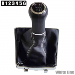 Skirta VAUXHALL OPEL ASTRA III H 1.6 2004 2005 2006 2007 2008 2009 2010 Automobilių stiliaus automatinė automobilio pavarų perjungimo rankenėlė odinė bagažinės dėklas 6-Speed-White