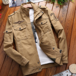 Vyri&scaron;kos kasdienės kargo striukės Vyri&scaron;ka bomberio striukė Vėjo nepraleidžianti striukė Paltas Vyri&scaron;ki pavasariniai rudeniniai vir&scaron;utiniai drabužiai Slim Retro striukė Vyri&scaron;ka 6XL chaki