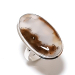Agate Gemstone Handmade 925 Sterling Silver Gift Jewelry Ring Size 9 d5v02