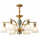 Miegamojo liustra Valgomojo lempa Studijų lempa Retro lempa Moderni minimalistinė svetainės lubų lempa 6 headlights žalia