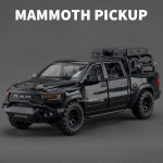 1/32 Dodge RAM MAMMOTH pikapas žaislinis automobilio modelis, metalinis slegiamas visureigių transporto priemonių modeliai, atsitraukiantys, amortizatoriai berniukams, geriausios dovanos