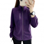 Moteri&scaron;kas paltas stovi apykaklė Užsegama užtrauktuku Polar Fleece Sportinio stiliaus ilgomis rankovėmis Užtrauktukai Ki&scaron;enės Vienspalvė Stora pliu&scaron;inė striukė Terminis megztinis Mank&scaron;ta Bėgimas XXL arbūzo raudonos spalvos