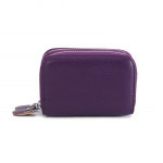 Kietos karvės odos daugiasluoksnė kortelių dėtuvė, apsauganti nuo skenavimo, odinė kortelių dėtuvė su dvigubu užtrauktuku, unisex monetų piniginė ir organizuotas kortelių dėklas