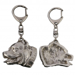 Pit Bull, American Pit Bull Terrier, Pitbull Terrier, APBT - Silver-plated key ring with dog, handbag decoration, backpack pendant by Art-Dog brand sidabras