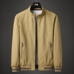 Nauja striukė pavasario ir rudens laisvalaikio vyri&scaron;ka striukė su užtrauktuku stovi apykakle Vir&scaron;utinė medvilninė skalbta striukė M