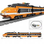 Techninis Miestas Jėgos Traukinys Auk&scaron;tųjų technologijų Geležinkelio bėgių Statybiniai blokai Metro Transporto priemonės Surinkti Plytos Žaislai Dovanos Vaikams Suaugusiesiems