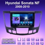 2 DIN Android automobilio radijas Hyundai Sonata NF 2008-2010 m. Multimedijos grotuvas, pagrindinis blokas, stereo sistema, GPS navigacija, WIFI 1+16GB 1+16GB,A blue