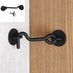 Vintažinių durų lango kablio skląsčio skląstis stogo vartų durų spinta langų spintelės kabliukas tvarto durų kabliukai One Size juoda