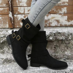 Nauji moteri&scaron;ki batai vidurio blauzdos viduriui, rudens žiemos mados sagtis į vakarus, moteri&scaron;ki &bdquo;Chelsea Botas Mujer&ldquo; moteri&scaron;ki batai su apvalia nosimi D105 35