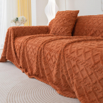 Deimanto formos ka&scaron;myro sofos antklodė Tvirta žieminė sustorėjusi mezgimo kutai Biuro antklodė žakardo sofos rank&scaron;luostis 180x180cm oranžinė