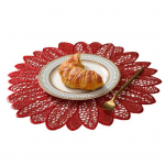 Talos 38cm saulėgrąžų &scaron;ilumą izoliuojantis kavos arbatos puodelio padėklas valgomojo stalo dekoro padėklas raudona