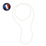 Sautoir - Perlinea - Perle de Culture d'Eau Douce AAA+ - 6-7 mm - Blanc Naturel - 120 cm