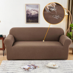 &bdquo;Four Seasons&ldquo; vandeniui atsparus elastinis sofos užvalkalas &ndash; universalus, tinkantis sunkioms apkrovoms, viskas įskaičiuota. 185-230cm three-seat sofa ruda