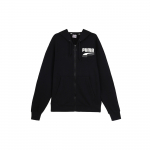 Puma Vienspalvis prekės ženklo logotipas su užtrauktuku Hoodie Vyri&scaron;kos striukės juodos 582733-21 M