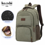 Auk&scaron;tos kokybės drobės kuprinė: Unisex, Didelės talpos, Vandeniui atsparus, Kasdienis