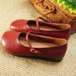 Moteri&scaron;ki mink&scaron;tapadžiai balerinos bateliai, madingi kasdieniai bateliai apvaliu priekiu, moteri&scaron;ki Mary Jane bateliai, paprasti plok&scaron;čiapadžiai bateliai, moteri&scaron;ki bateliai 35 raudona