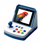 POWKIDDY A6 Plus retro delninė žaidimų konsolė su 1000+ klasikinių žaidimų ne&scaron;iojamu žaidimų grotuvu su 3D balta/mėlyna