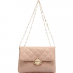 Moteri&scaron;ka maža rankinė ant pečių pasiuntinio ne&scaron;iojamas grandinės krep&scaron;ys mergaitei PVC želė krep&scaron;ys Pearl Skew Body Deimantinis mažas kvadratinis krep&scaron;ys 22x15x5cm rožinė